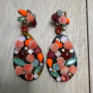 J.Crew Floral Gemstone Earrings
